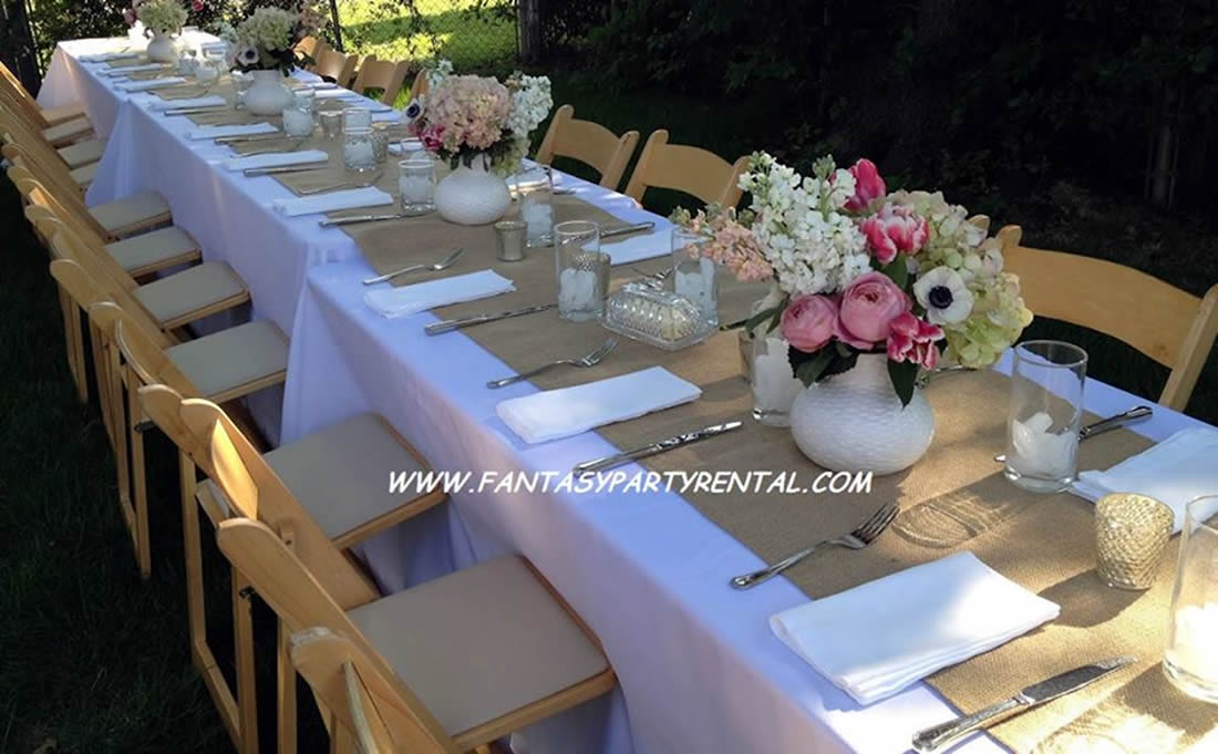 Rectangular Table 8ft Fantasy Party, How Big Is A 8ft Rectangular Table