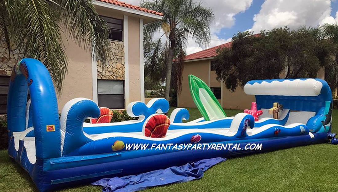 Surf The Wave Double Lane Slip And Slide Fantasy Party Rental