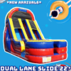 DUAL LANE SLIDE WET AND DRY, 22FT H.