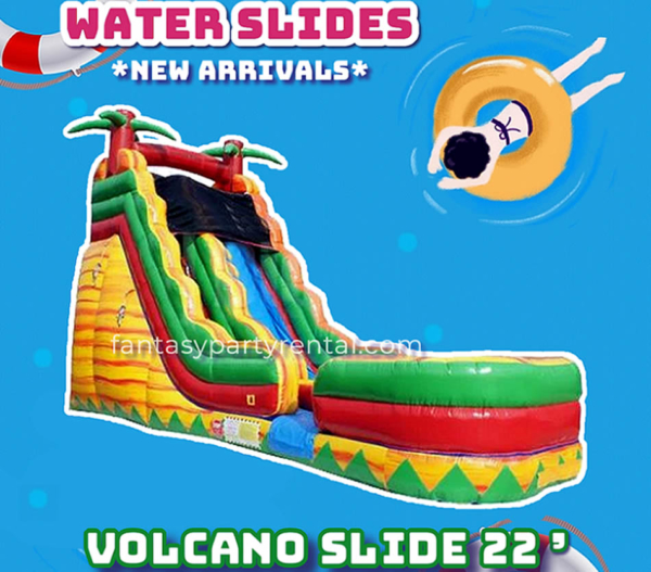 VOLCANO SLIDE WET AND DRY, 22FT H.